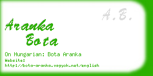 aranka bota business card